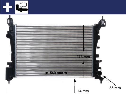 Radiateur moteur (Radiateur de refroidissement) MAHLE Aftermarket CR 1182 000S