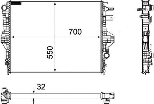 Radiateur moteur (Radiateur de refroidissement) MAHLE Aftermarket CR 1184 000P