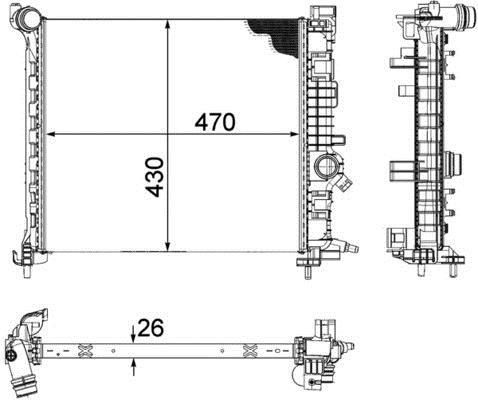 Radiateur moteur (Radiateur de refroidissement) MAHLE Aftermarket CR 1189 000P