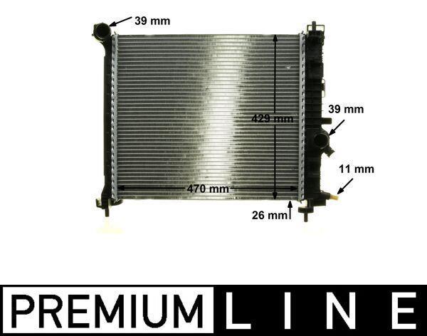 Radiateur moteur (Radiateur de refroidissement) MAHLE Aftermarket CR 1189 000P