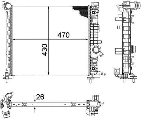 Radiateur moteur (Radiateur de refroidissement) MAHLE Aftermarket CR 1190 000P