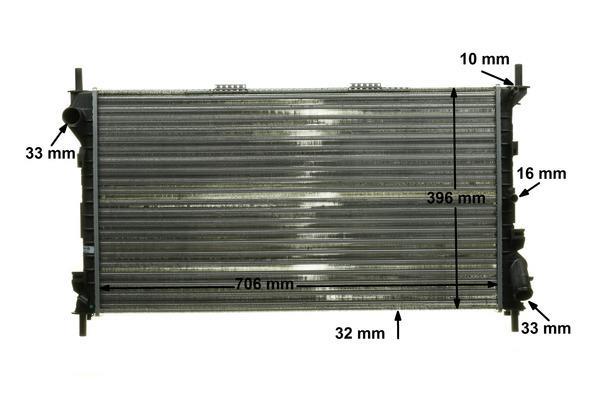 Radiateur moteur (Radiateur de refroidissement) MAHLE Aftermarket CR 1196 000P