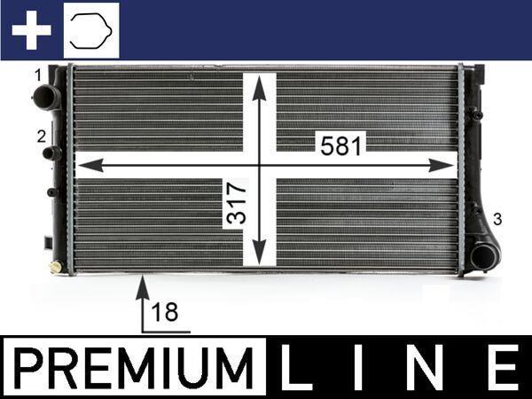 Radiateur moteur (Radiateur de refroidissement) MAHLE Aftermarket ref. CR 11 000P