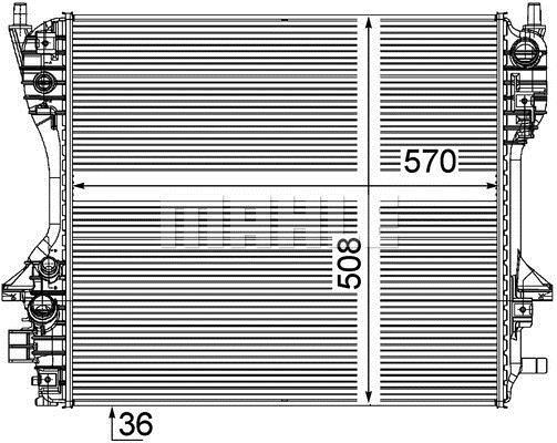 Radiateur moteur (Radiateur de refroidissement) MAHLE Aftermarket CR 1200 000P