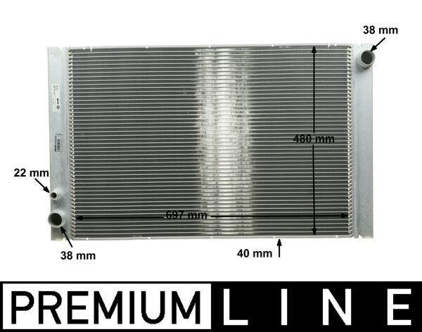 Radiateur moteur (Radiateur de refroidissement) MAHLE Aftermarket CR 1204 000P