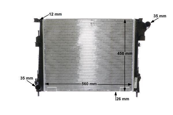 Radiateur moteur (Radiateur de refroidissement) MAHLE Aftermarket ref. CR 1237 000S