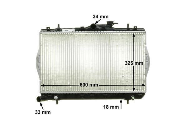 Radiateur moteur (Radiateur de refroidissement) MAHLE Aftermarket ref. CR 1280 000P