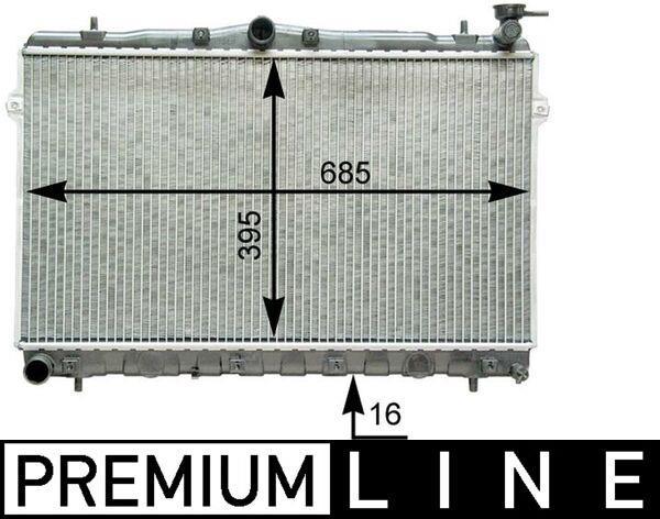 Radiateur moteur (Radiateur de refroidissement) MAHLE Aftermarket CR 1282 000P
