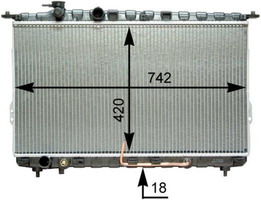 Radiateur moteur (Radiateur de refroidissement) MAHLE Aftermarket CR 1291 000P