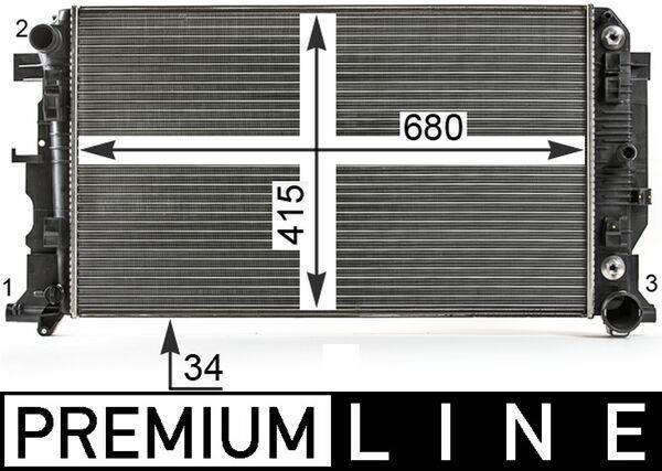 Radiateur moteur (Radiateur de refroidissement) MAHLE Aftermarket CR 12 000P