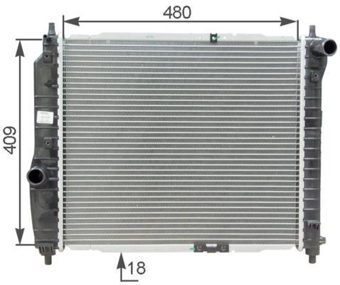 Radiateur moteur (Radiateur de refroidissement) MAHLE Aftermarket CR 1309 000S