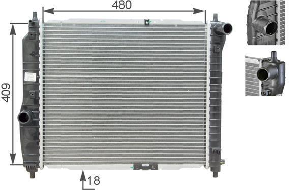 Radiateur moteur (Radiateur de refroidissement) MAHLE Aftermarket CR 1309 000S