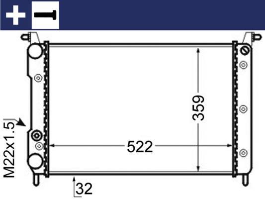 Radiateur moteur (Radiateur de refroidissement) MAHLE Aftermarket CR 130 000S