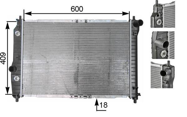 Radiateur moteur (Radiateur de refroidissement) MAHLE Aftermarket CR 131 000S