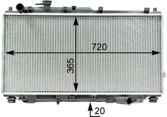 Radiateur moteur (Radiateur de refroidissement) MAHLE Aftermarket CR 1322 000P