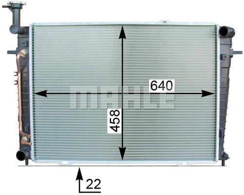 Radiateur moteur (Radiateur de refroidissement) MAHLE Aftermarket CR 1334 000S