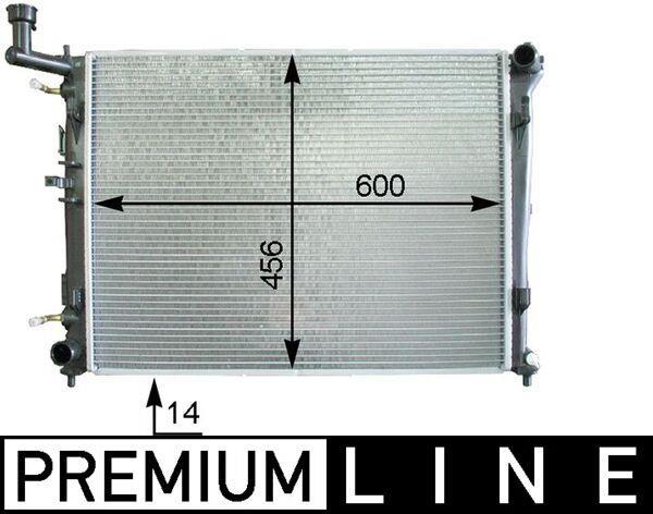 Radiateur moteur (Radiateur de refroidissement) MAHLE Aftermarket CR 1337 000P