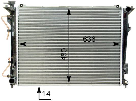 Radiateur moteur (Radiateur de refroidissement) MAHLE Aftermarket CR 1338 000P