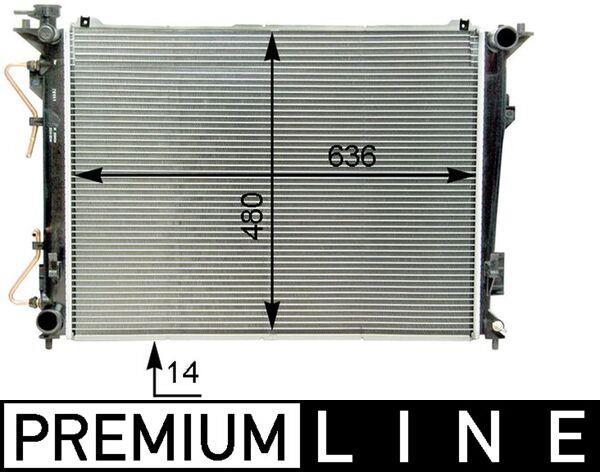 Radiateur moteur (Radiateur de refroidissement) MAHLE Aftermarket CR 1338 000P