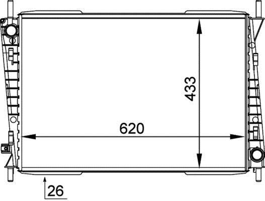 Radiateur moteur (Radiateur de refroidissement) MAHLE Aftermarket CR 1348 000P