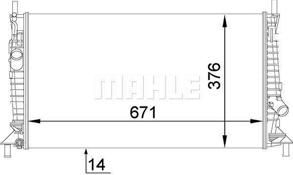 Radiateur moteur (Radiateur de refroidissement) MAHLE Aftermarket CR 1353 000P