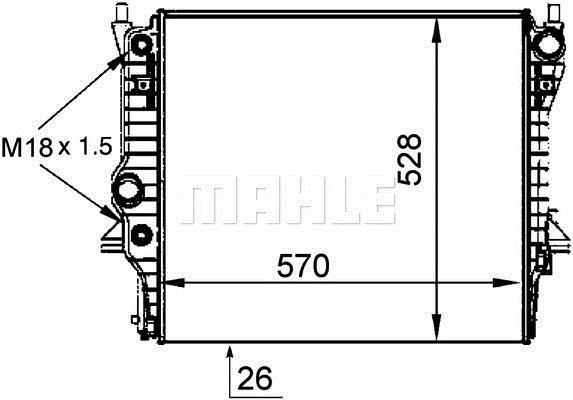 Radiateur moteur (Radiateur de refroidissement) MAHLE Aftermarket CR 1359 000P