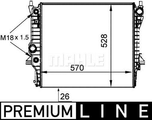 Radiateur moteur (Radiateur de refroidissement) MAHLE Aftermarket CR 1359 000P
