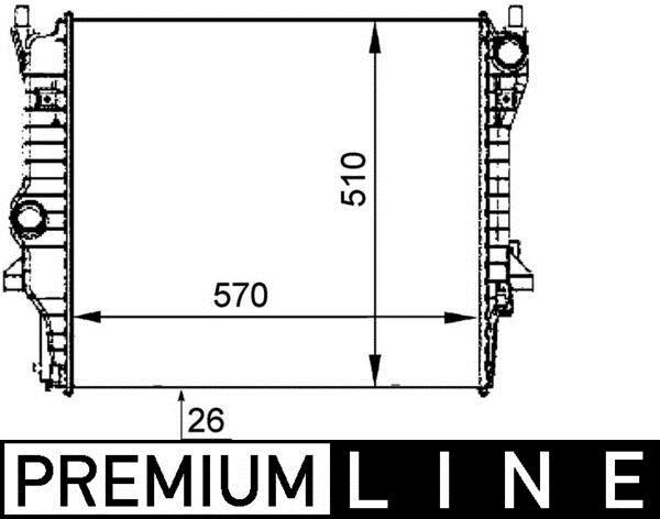 Radiateur moteur (Radiateur de refroidissement) MAHLE Aftermarket CR 1360 000P
