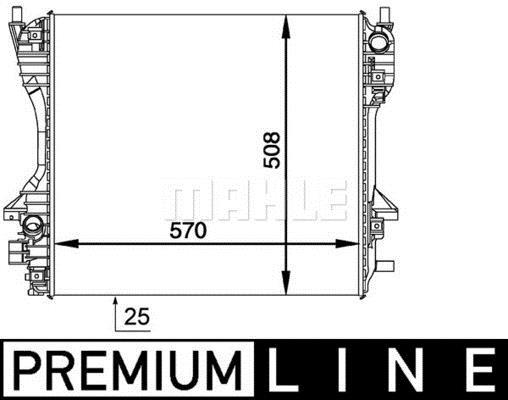 Radiateur moteur (Radiateur de refroidissement) MAHLE Aftermarket CR 1364 000P
