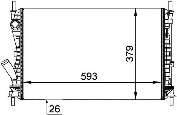 Radiateur moteur (Radiateur de refroidissement) MAHLE Aftermarket CR 1365 000P