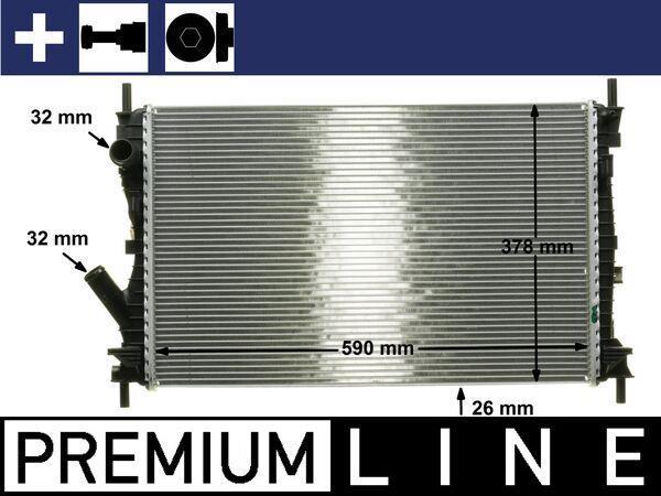 Radiateur moteur (Radiateur de refroidissement) MAHLE Aftermarket CR 1365 000P