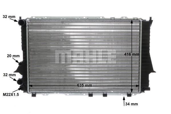 Radiateur moteur (Radiateur de refroidissement) MAHLE Aftermarket CR 1398 000S