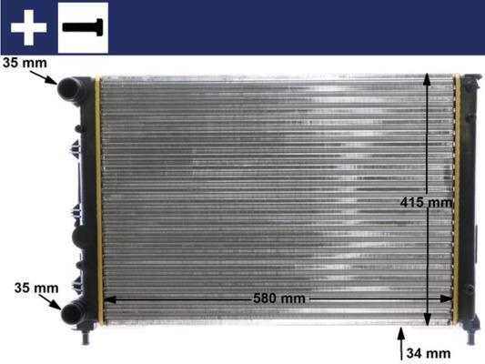 Radiateur moteur (Radiateur de refroidissement) MAHLE Aftermarket CR 1411 000S