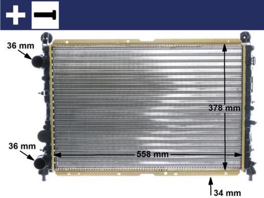 Radiateur moteur (Radiateur de refroidissement) MAHLE Aftermarket CR 1412 000S