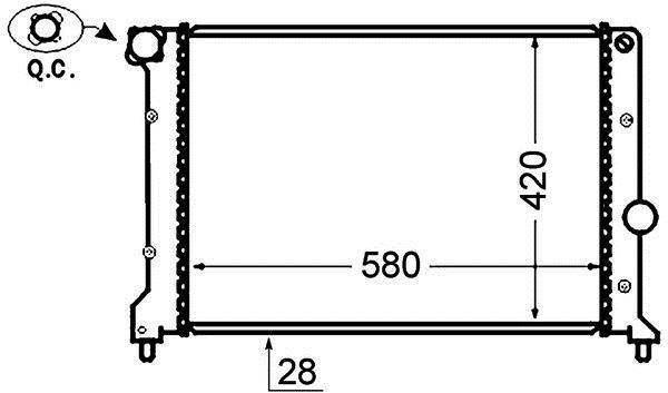 Radiateur moteur (Radiateur de refroidissement) MAHLE Aftermarket CR 1413 000P