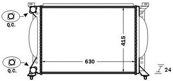 Radiateur moteur (Radiateur de refroidissement) MAHLE Aftermarket ref. CR 1417 000S