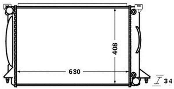 Radiateur moteur (Radiateur de refroidissement) MAHLE Aftermarket CR 1422 000S