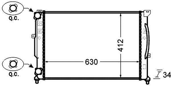 Radiateur moteur (Radiateur de refroidissement) MAHLE Aftermarket CR 1423 000P