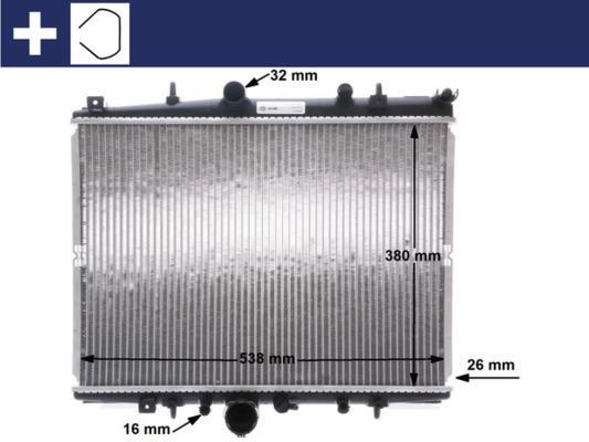 Radiateur moteur (Radiateur de refroidissement) MAHLE Aftermarket CR 1433 000S