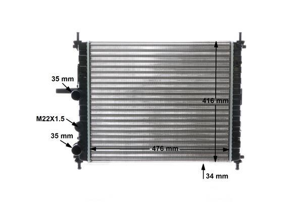 Radiateur moteur (Radiateur de refroidissement) MAHLE Aftermarket CR 1442 000S