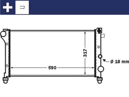 Radiateur moteur (Radiateur de refroidissement) MAHLE Aftermarket CR 1452 000S