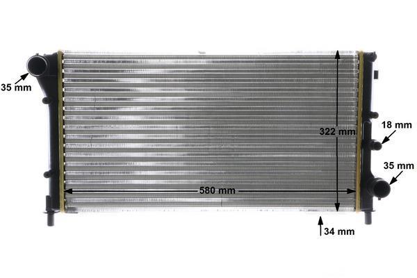 Radiateur moteur (Radiateur de refroidissement) MAHLE Aftermarket CR 1453 000S