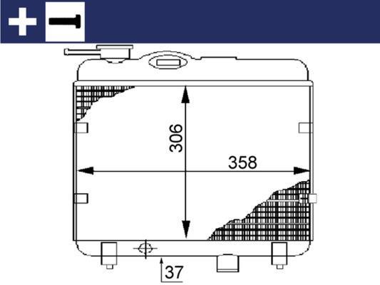 Radiateur moteur (Radiateur de refroidissement) MAHLE Aftermarket ref. CR 145 000S