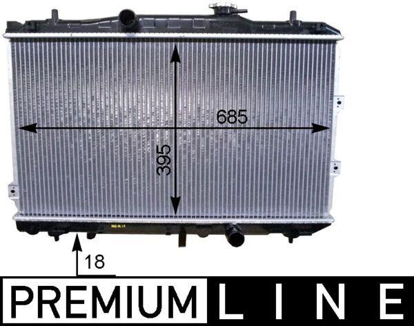 Radiateur moteur (Radiateur de refroidissement) MAHLE Aftermarket CR 1468 000P
