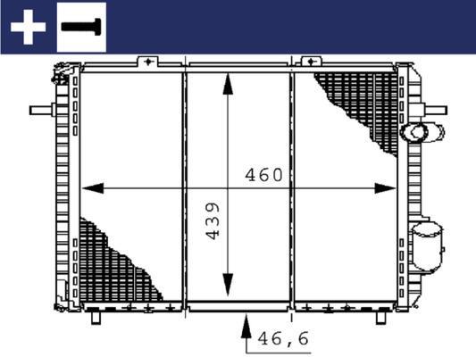 Radiateur moteur (Radiateur de refroidissement) MAHLE Aftermarket ref. CR 148 000S
