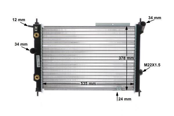 Radiateur moteur (Radiateur de refroidissement) MAHLE Aftermarket CR 1493 000S