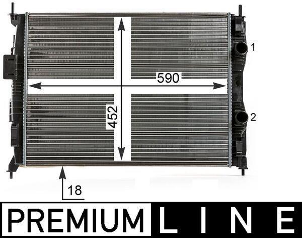 Radiateur moteur (Radiateur de refroidissement) MAHLE Aftermarket CR 14 000P
