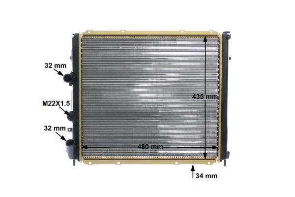 Radiateur moteur (Radiateur de refroidissement) MAHLE Aftermarket ref. CR 1502 000S
