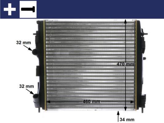 Radiateur moteur (Radiateur de refroidissement) MAHLE Aftermarket ref. CR 1506 000S