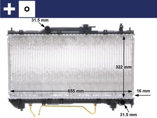 Radiateur moteur (Radiateur de refroidissement) MAHLE Aftermarket CR 1519 000S